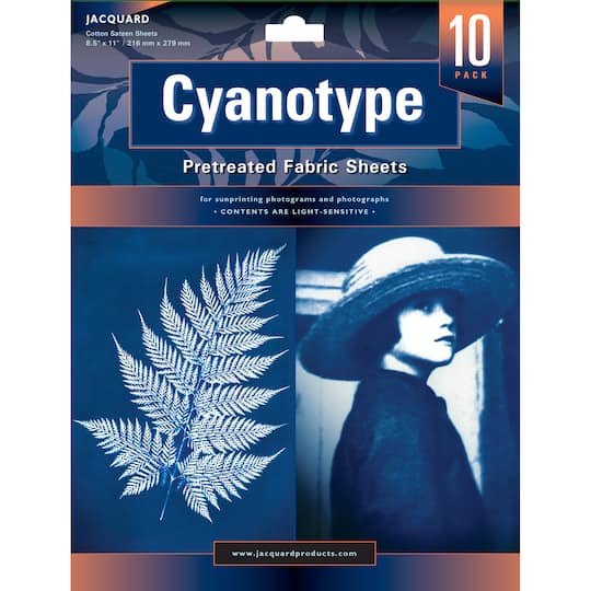 Michaels, Jacquard Cyanotype Pre-Treated Fabric Sheets – Category: Cyanotype & Solar Printing